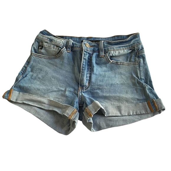 KanCan Light Wash Cuffed Jean Shorts, Size 26 - Picture 5 of 11
